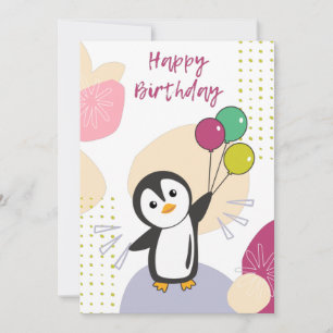 Invitation Penguin Vous Souhaite Bon Anniversaire