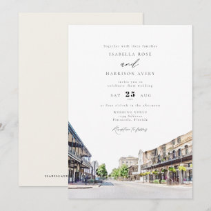 Invitation PENSACOLA FLORIDA Destination Mariage de voyage