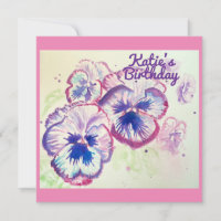 Pensée Pensées Fleur Violette Floral Rose