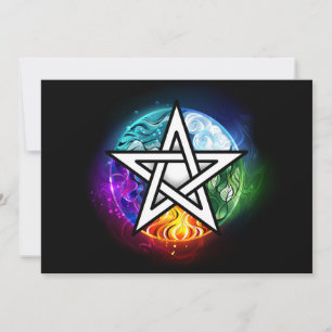 Invitation pentagramme du Wiccan