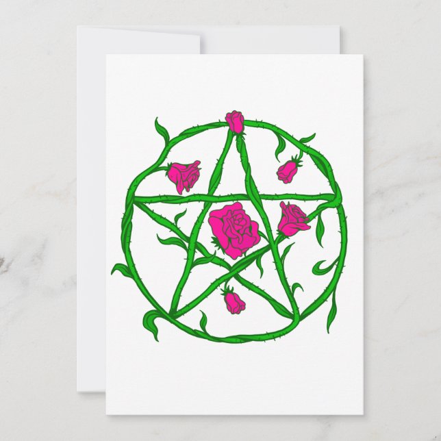 Invitation pentagramme rose (Devant)