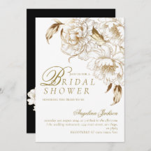 Peonies florales Blanc Golden Elegant Fête des mar
