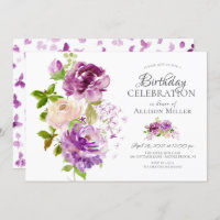 Peonies pourpres Floral Anniversaire