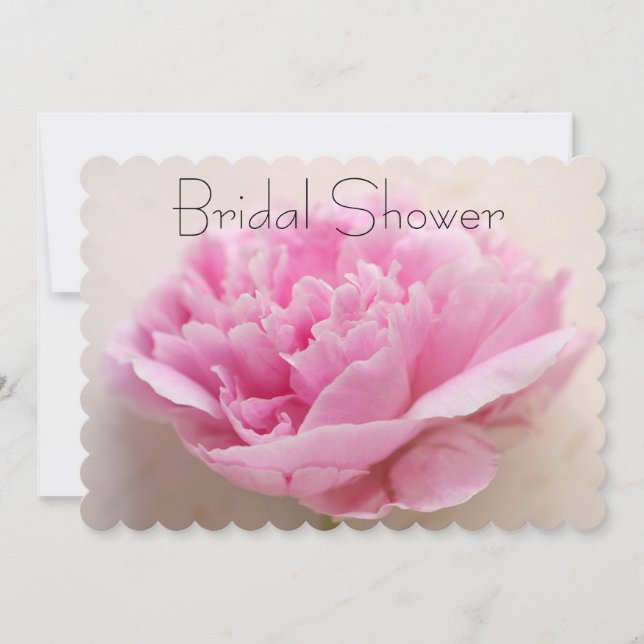 Invitation Peony closeup nuptiale (Devant)