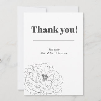 Invitation Peony Line Art