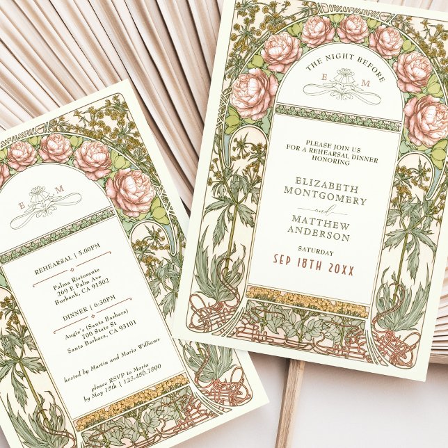 Invitation Peony The Night Before Wedding Rehearsal (Créateur téléchargé)