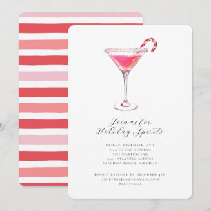 Invitation Peppermint Martini Holiday Cocktail Party