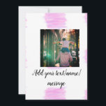 Invitation Père fils papa aquarelle rose violet ajouter une i<br><div class="desc">conception</div>
