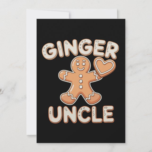 Invitation Père Gingerbread Noël Xmas Famille (Devant)