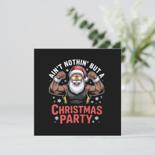 Invitation Père Noël afro-américain Pyjama de Noël
