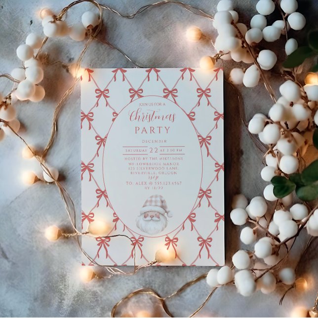 Invitation Père Noël Arc Rougeoyant Noël (Créateur téléchargé)