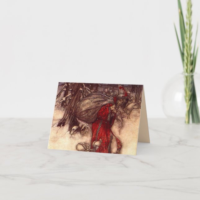 Invitation Père Noël Arthur Rackham  (Devant)