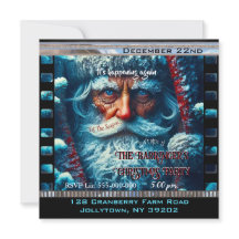 Père Noël aux yeux bleus Fête de Noël enneigée Bel