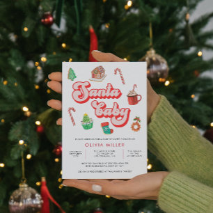 Invitation Père Noël Baby Christmas Baby shower