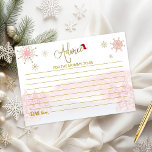 Invitation Père Noël Baby Christmas Baby shower Conseils Cart<br><div class="desc">Calligraphie adorable avec des flocons de neige,  invitation à la douche pour bébé sur le thème de l'hiver. Facile à personnaliser avec vos détails. Vérifiez la collection pour rechercher les éléments correspondants comme cartes de boîtier.</div>