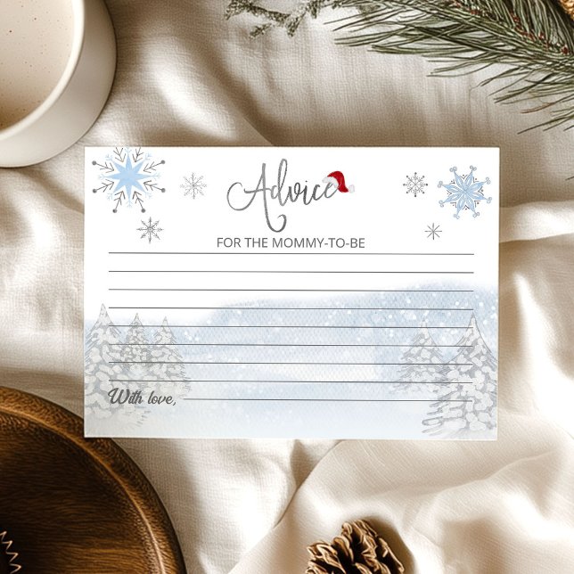 Invitation Père Noël Baby Christmas Baby shower Conseils Cart (Créateur téléchargé)