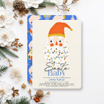 Invitation Père Noël Baby Christmas Holiday Boy Baby shower<br><div class="desc">Cette mignonne invitation de baby shower garçon "père Noël bébé" présente un visage/tête Père Noël avec des lumières colorées de Noël sur un arrière - plan crème. Au verso, on retrouve un arrière - plan bleu avec un motif de fête en rouge. Personnalisez-le selon vos besoins. Vous pouvez trouver des...</div>
