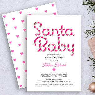 Invitation Père Noël Baby Holiday Season Baby shower