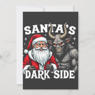 Invitation Père Noël Dark Side Christmas Evil Krampus