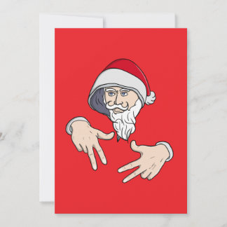Invitation Père Noël de rap à main gangsta hip hop cool