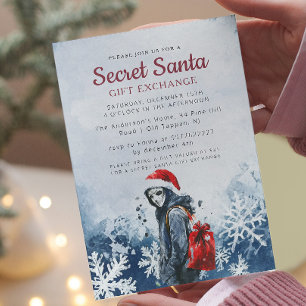 Invitation Père Noël déguisé I Hiver Secret Père Noël Party