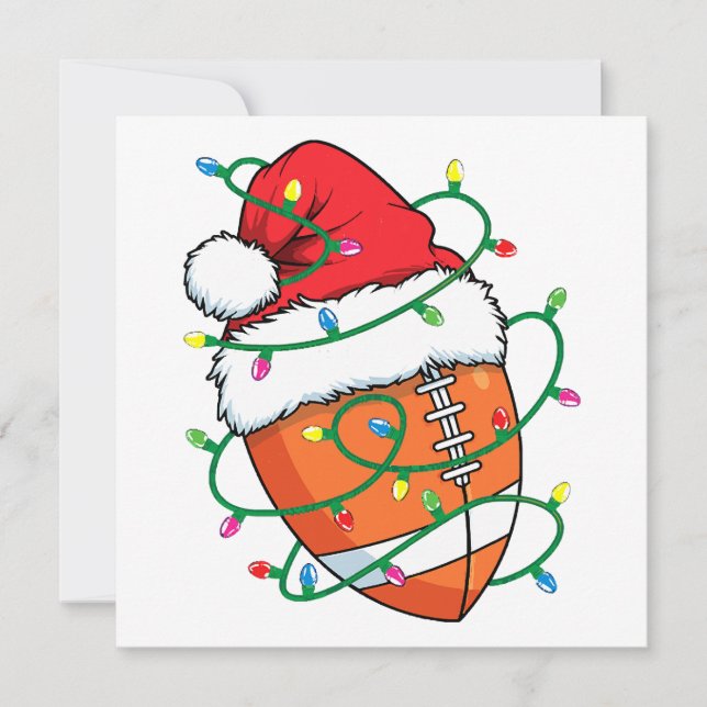 Invitation Père Noël Football Sports Ball Hommes garçons Noël (Devant)