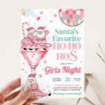 Invitation Père Noël Funny Girls Fête de Noël de nuit<br><div class="desc">Diffusez la joie des fêtes avec notre invitation personnalisable de Noël imprimable,  parfait pour rassembler des amis et la famille pour une fête festive. Avec des designs élégants et un texte facile à éditer,  cette invitation donne le ton pour une saison de vacances joyeuse. 54SE A</div>