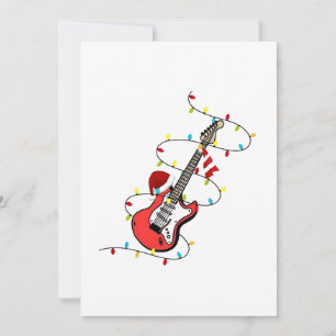 Invitation Père Noël guitare électrique musique Noël amateur 