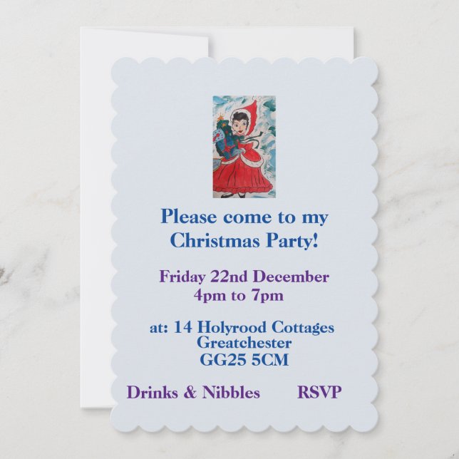 Invitation Père Noël Helper Christmas Party (Devant)