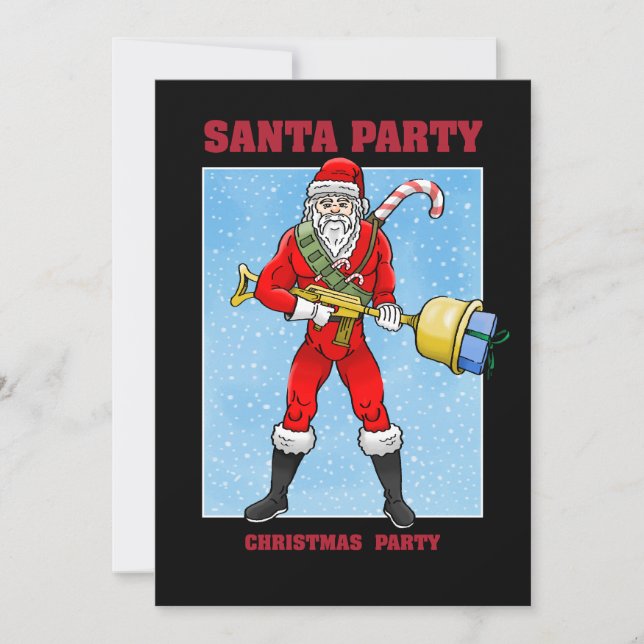 Invitation Père Noël Joyeux Noël 2ème partie (Devant)