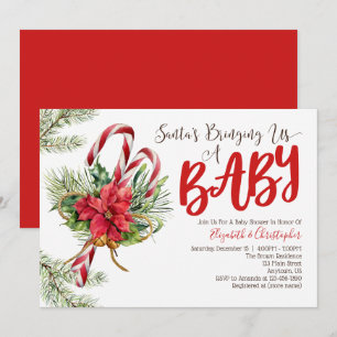 Invitation Père Noël Nous Apporte Un Baby shower De Noël Pour