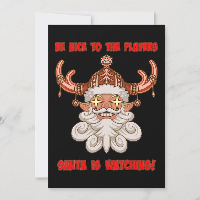 Invitation Père Noël regarde Funny Christmas Holiday Tabletop (Devant)