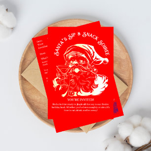 Invitation Père Noël Sip & Snack Soiree Christmas Party