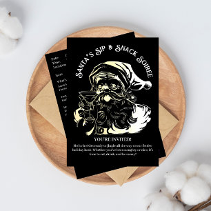 Invitation Père Noël Sip & Snack Soiree Christmas Party