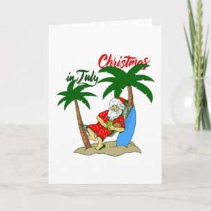 Invitation Père Noël tropical de Noël juillet