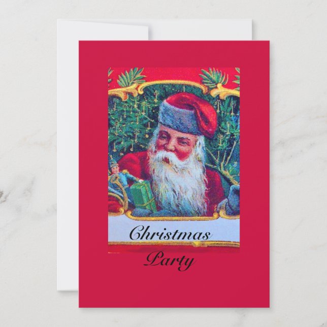 INVITATION PÈRE NOËL VINTAGE NOËL PARTI 1 (Devant)