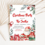 Invitation Père Noël Winter Christmas Party<br><div class="desc">Diffusez la joie des fêtes avec notre invitation personnalisable de Noël imprimable,  parfait pour rassembler des amis et la famille pour une fête festive. Avec des designs élégants et un texte facile à éditer,  cette invitation donne le ton pour une saison de vacances joyeuse. 28SE C</div>