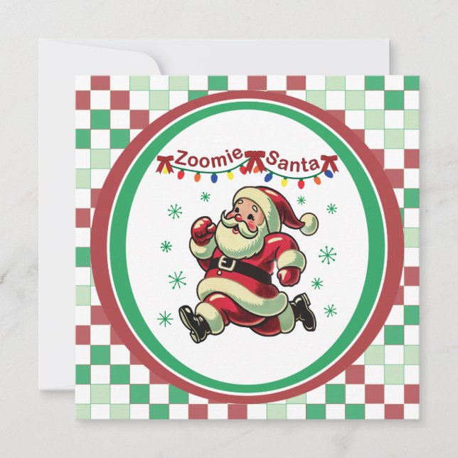 Invitation Père Noël Zoomie Noël (Devant)