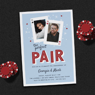 Invitation Perfect Pair Casino Theme Engagement Party