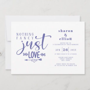 Invitation Périwinkle Nothing Fancy Just Love Mariage