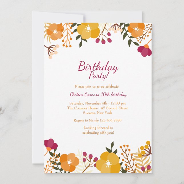 Invitation Perky Borders (Devant)