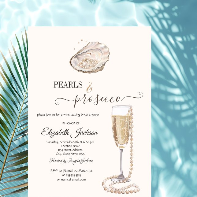 Invitation Perles & Crème de Prosecco Coquillages (Créateur téléchargé)