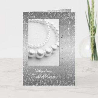 Invitation Perles de mariage ou d'anniversaire scintillantes 