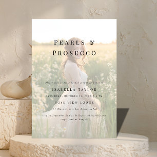 Invitation Perles et poursuites   Photo Fête des mariées simp