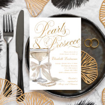 Perles et Prosecco Blanc à Nœud Mariage Célébratio