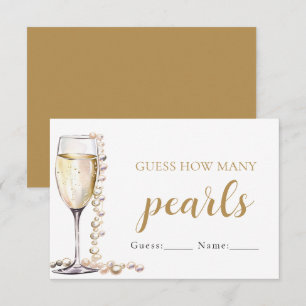 Invitation Perles et Prosecco Jeu de devinette du nombre de p