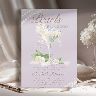 Invitation Perles Pourreaux Petals Lilac Elégante Fête des ma