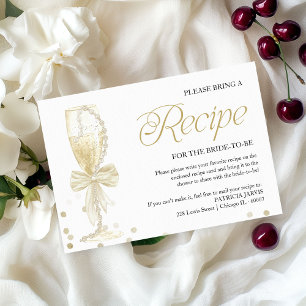 Invitation Perles & Prosecco Demande de Recette pour une Fête