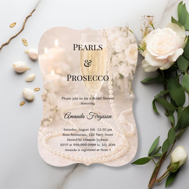Invitation Perles Prosecco enterrement de vie de jeune fille (Créateur téléchargé)