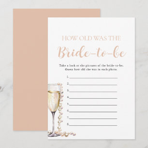 Invitation Perles & Prosecco Quel âge avait la future mariée